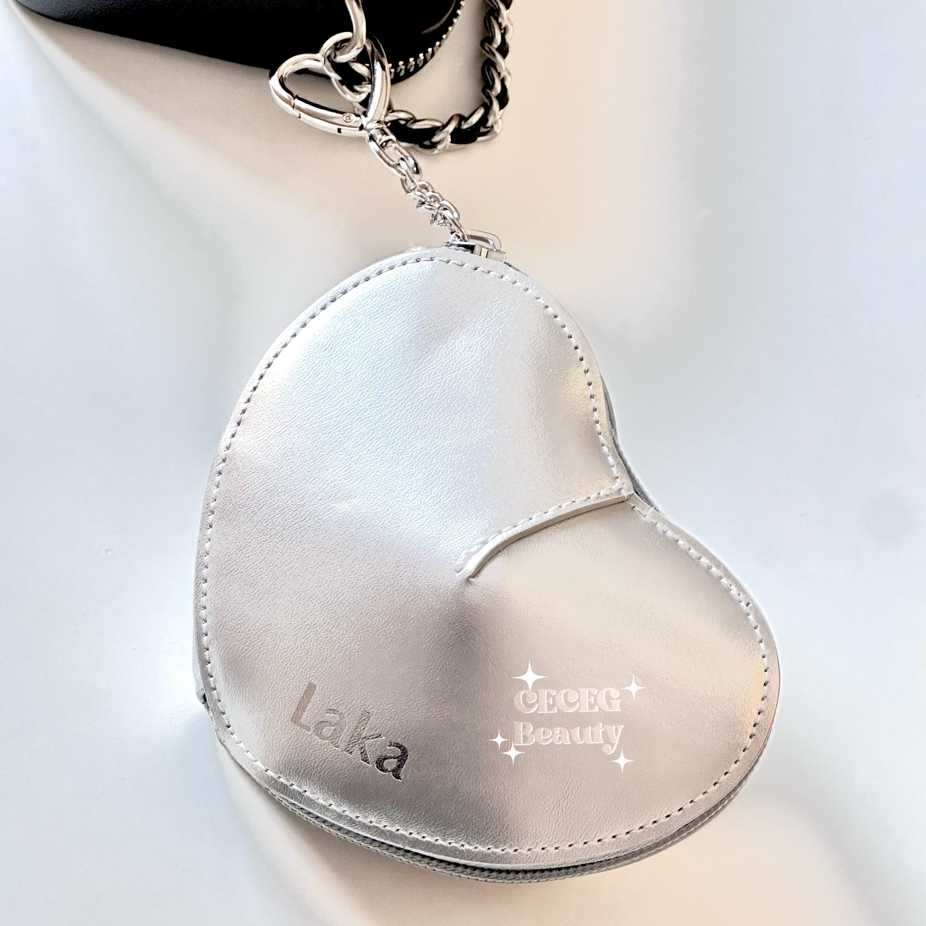 D*1様 Lock the heart key ring chain bag Personalised Love Heart 