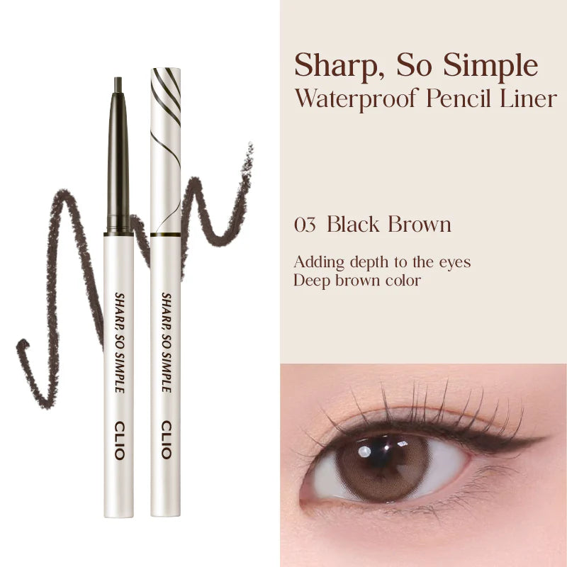 [CLIO] Sharp So Simple Waterproof Pencil Liner 03. Black Brown