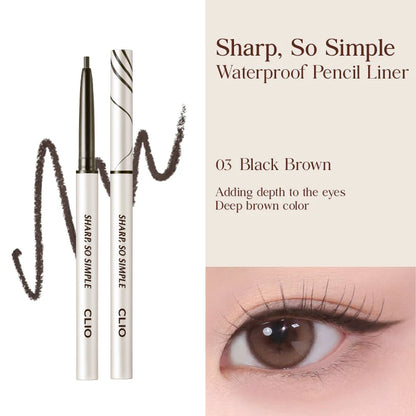 [CLIO] Sharp So Simple Waterproof Pencil Liner 03. Black Brown