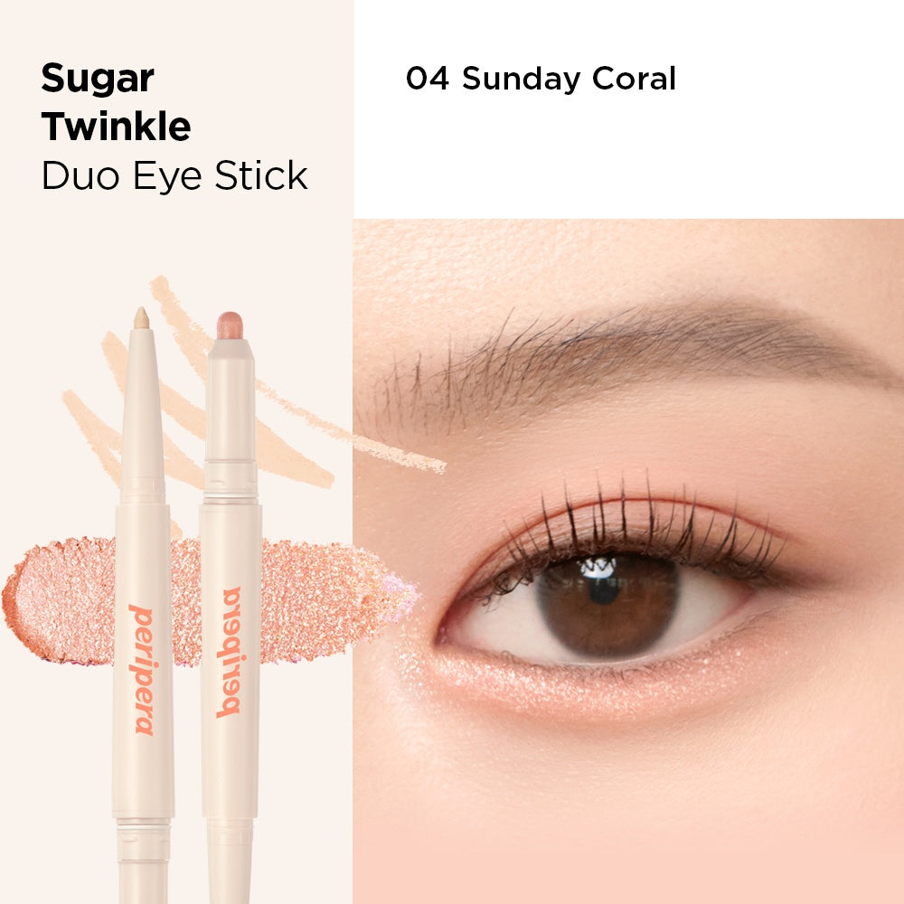 [PERIPERA] Sugar Twinkle Duo Eye Stick 04. Sunday Coral