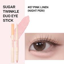 [PERIPERA] Sugar Twinkle Duo Eye Stick 07. Pink Linen