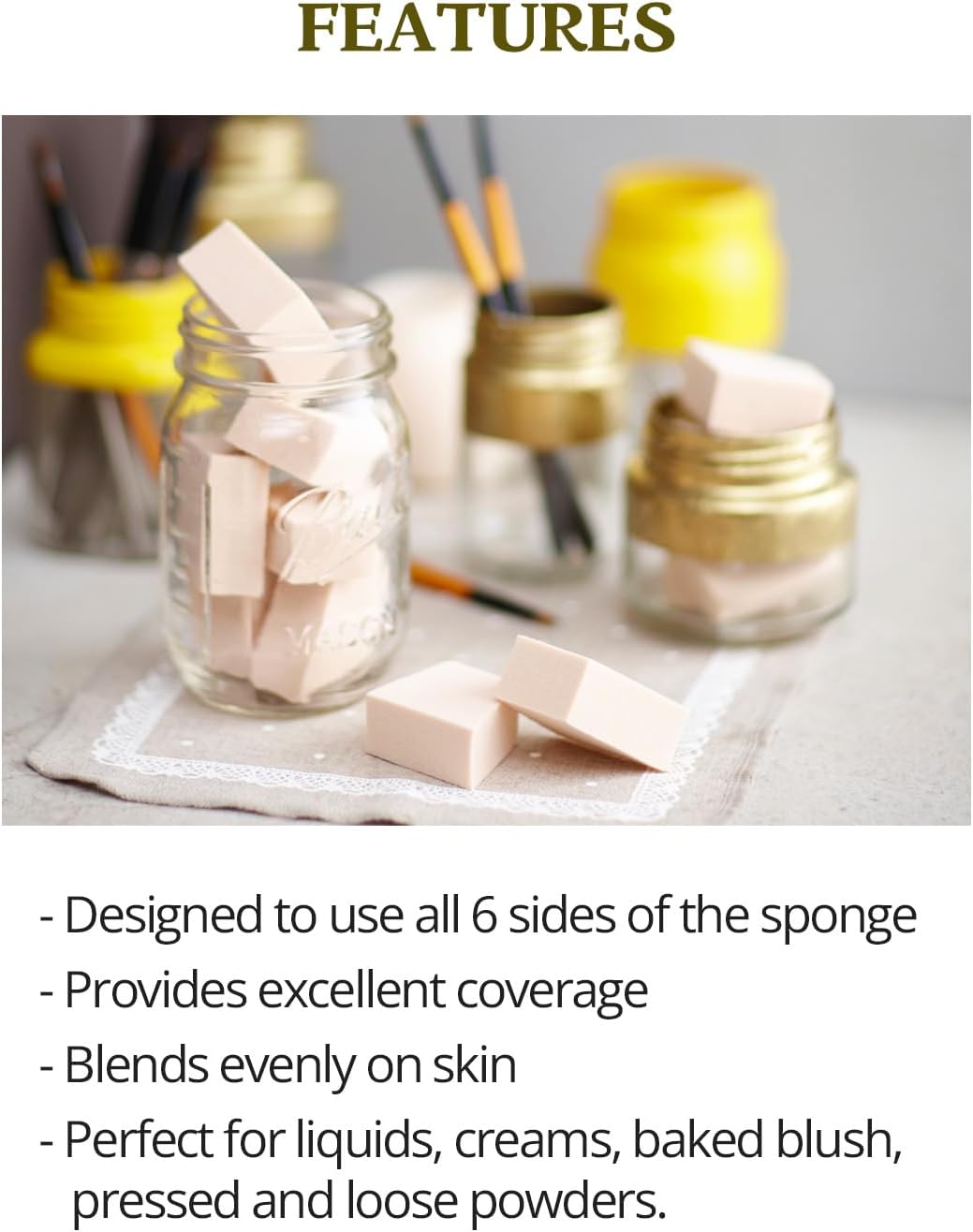 [SKINFOOD] Wedge Puff Sponge Jumbo Size (12ш)