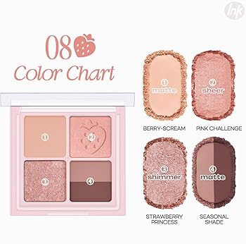 [PERIPERA] Ink Pocket Shadow Palette 008 Strawberry In Mute (Soft Berry)