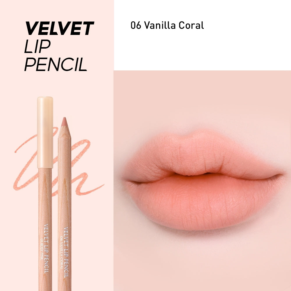 [CLIO] VELVET LIP PENCIL 06. Vanilla Coral